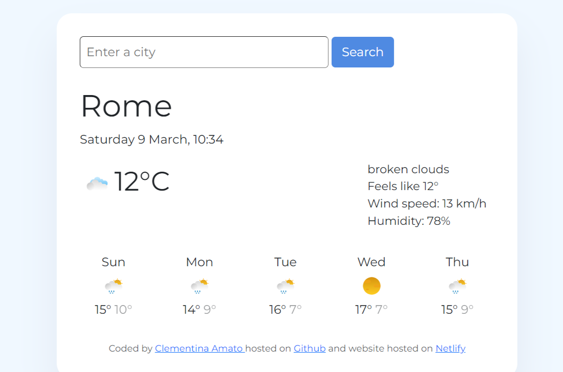 weather project preview